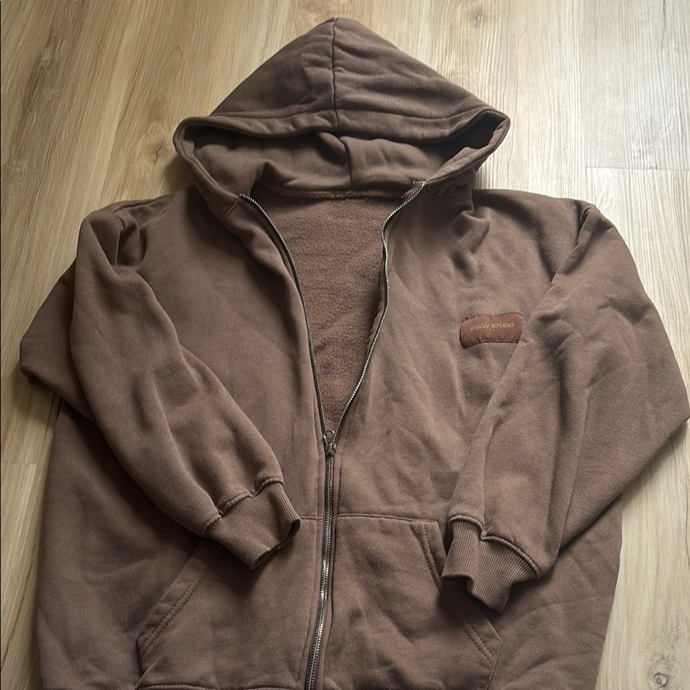 Boohoo DSGN Studio Zip-Up Hoodie